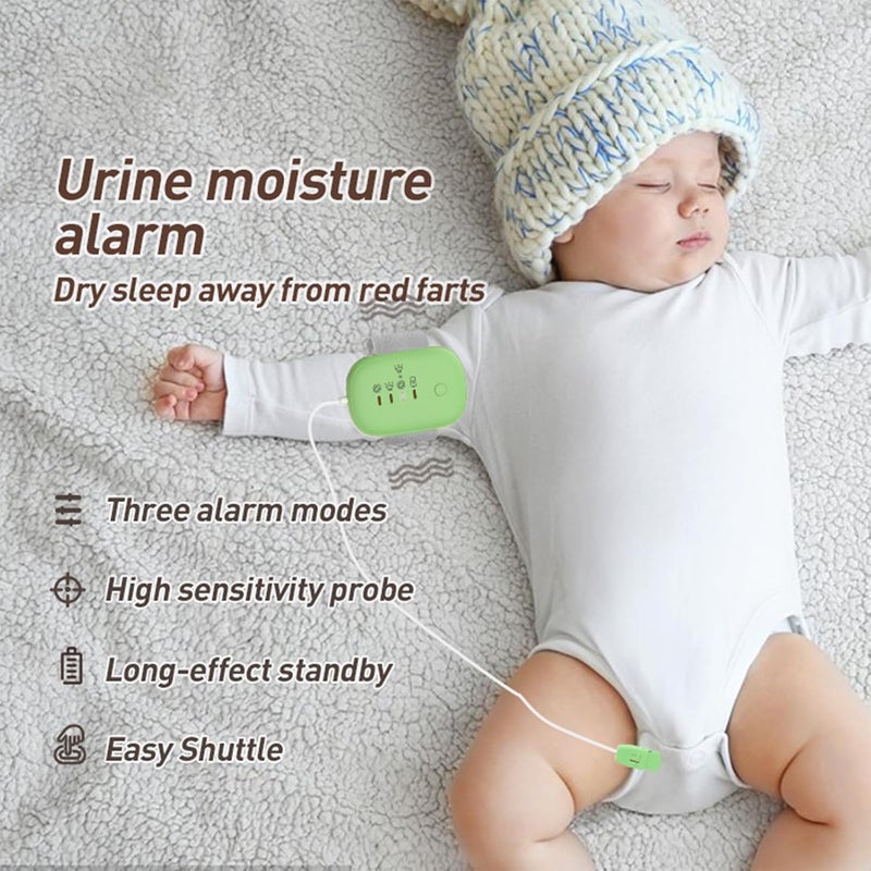 Yoicee Bedwetting Alarm for Boys Girls, Night Time Potty Training Alarm Whit 3 Working Modes, Highly Sensitive Moisture Sensor, USB Rechargeable – Stop Bedwetting Fast, Green - Image 2
